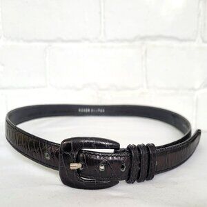 Karen Palmer for Holt Renfrew Brown Croc Embossed Belt Size M